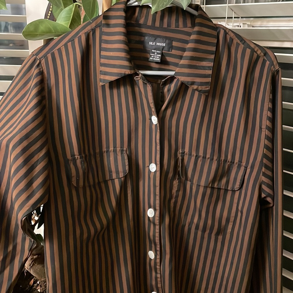💯 Silk Shirt Size- S
